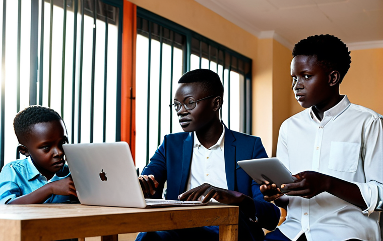 Empowering the Next Generation**

A group of young Burkinabè entrepreneurs brainstorming in a modern co-working space in Ouagadougou, fully clothed in professional attire, using laptops and tablets, sunlight streaming through the windows, safe for work, appropriate content, perfect anatomy, natural proportions, professional, modest, family-friendly.

**